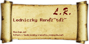 Ledniczky Renátó névjegykártya