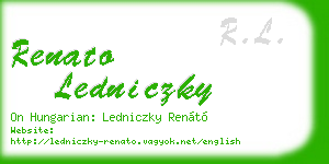 renato ledniczky business card