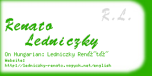 renato ledniczky business card